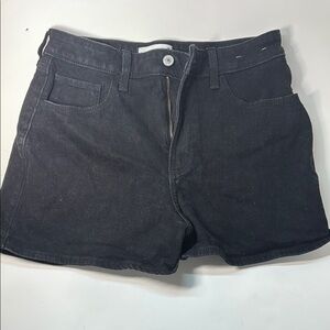 Black Denim Shorts